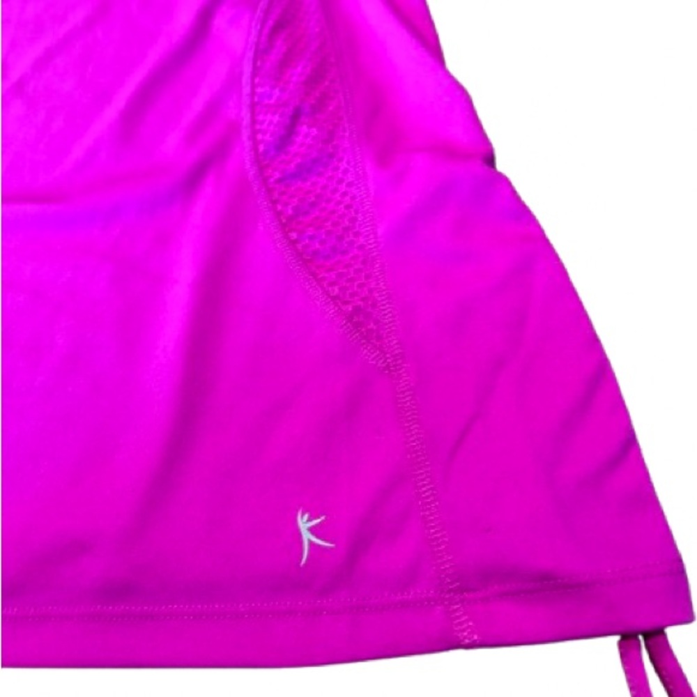 Danskin Women’s Fuchsia Mesh and Cinch Workout Tank Size Large - Picture 7 of 9